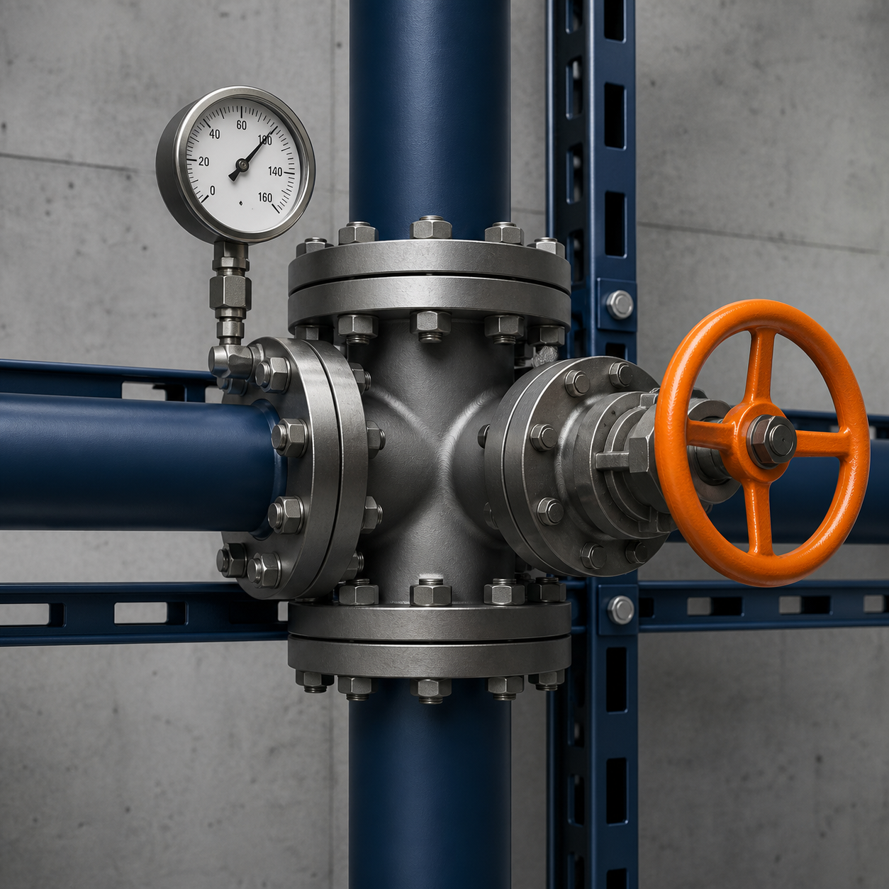 Industrial valve and commercial piping detail